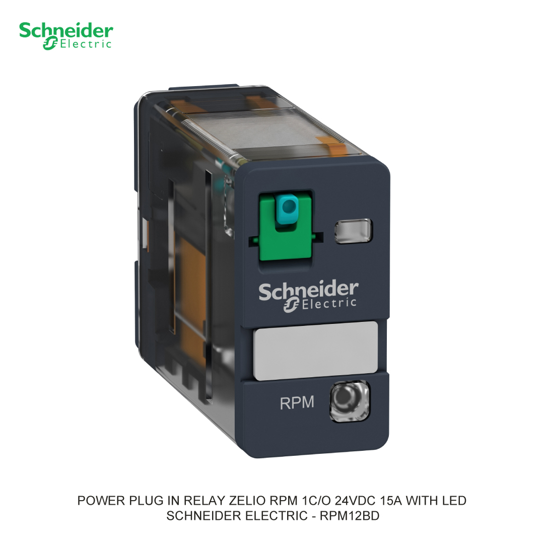 POWER PLUG IN RELAY ZELIO RPM 1C/O 24VDC 15A WITH LED SCHNEIDER ELECTRIC