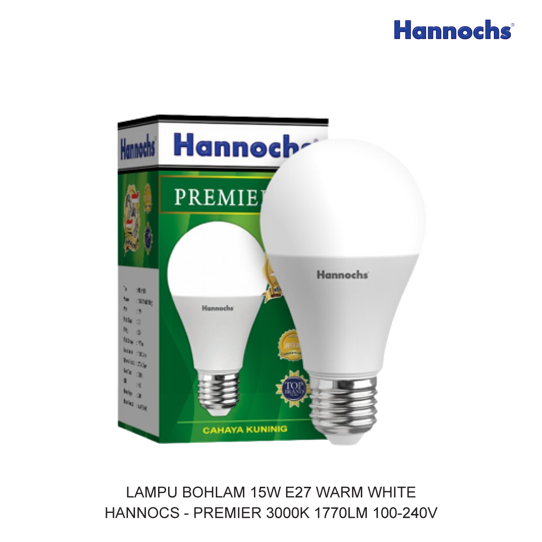 LAMPU BOHLAM 15W E27 WARM WHITE HANNOCHS