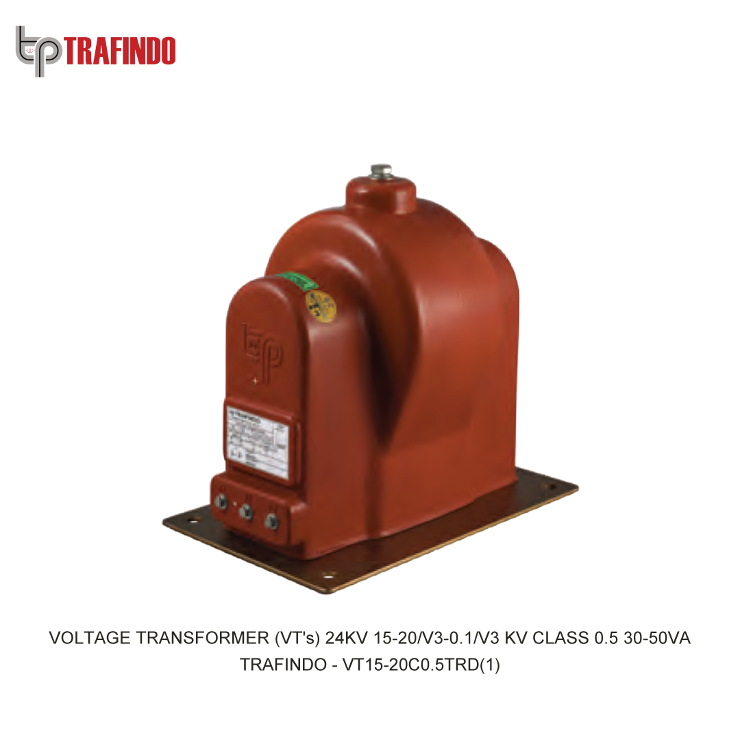 TRAFINDO VOLTAGE TRANSFORMER (VT's) 24KV 15-20/V3-0.1/V3 KV CLASS 0.5 30-50VA