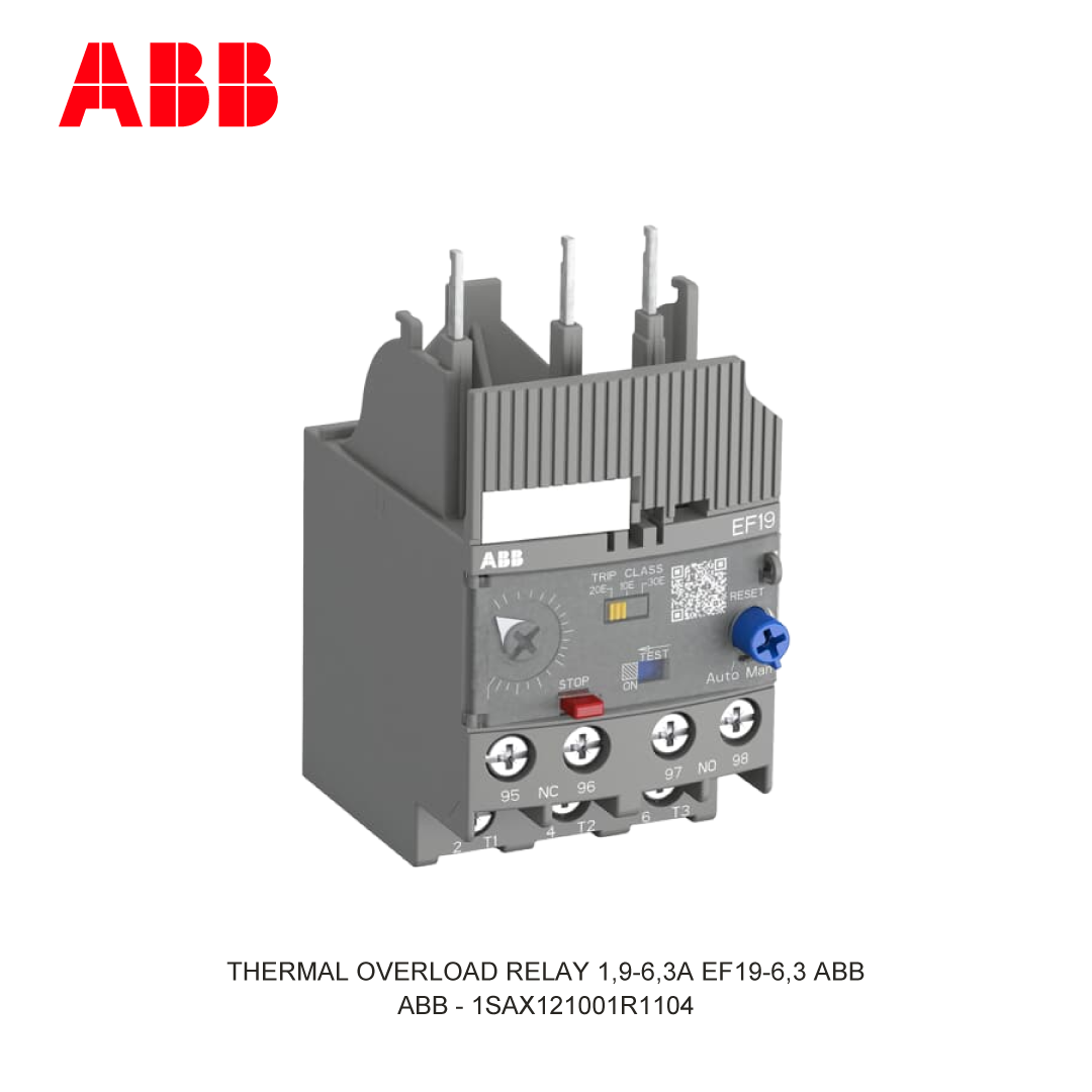 THERMAL OVERLOAD RELAY 1,9-6,3A EF19-6,3 ABB