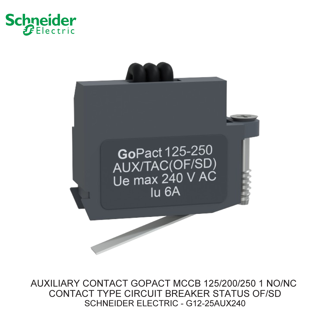 AUXILIARY CONTACT GOPACT MCCB 125/200/250 1NO/NC CONTACT TYPE CIRCUIT BREAKER STATUS OF/SD