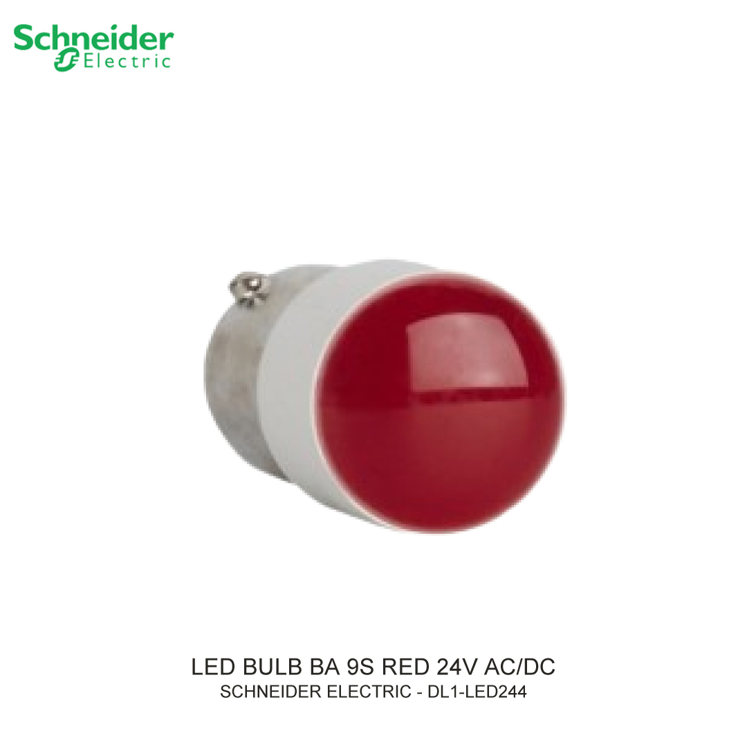 LED BULB BA 9S RED 24V AC/DC