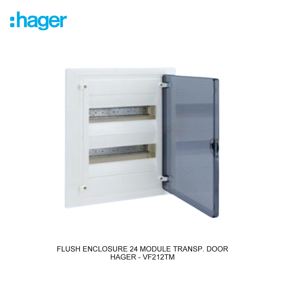 FLUSH ENCLOSURE 24 MODULE TRANSP. DOOR