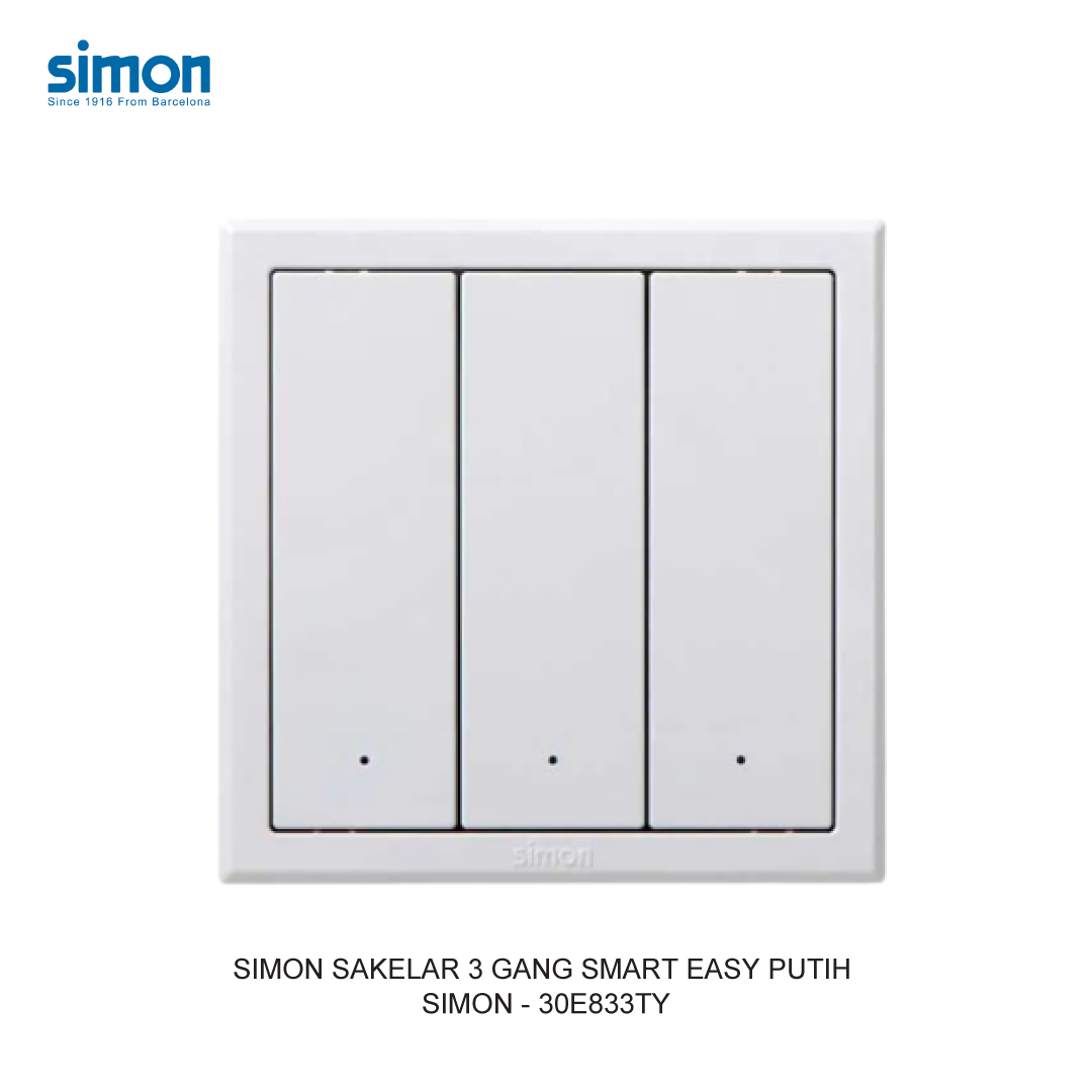 SIMON 3 GANG SMART EASY SWITCH WHITE
