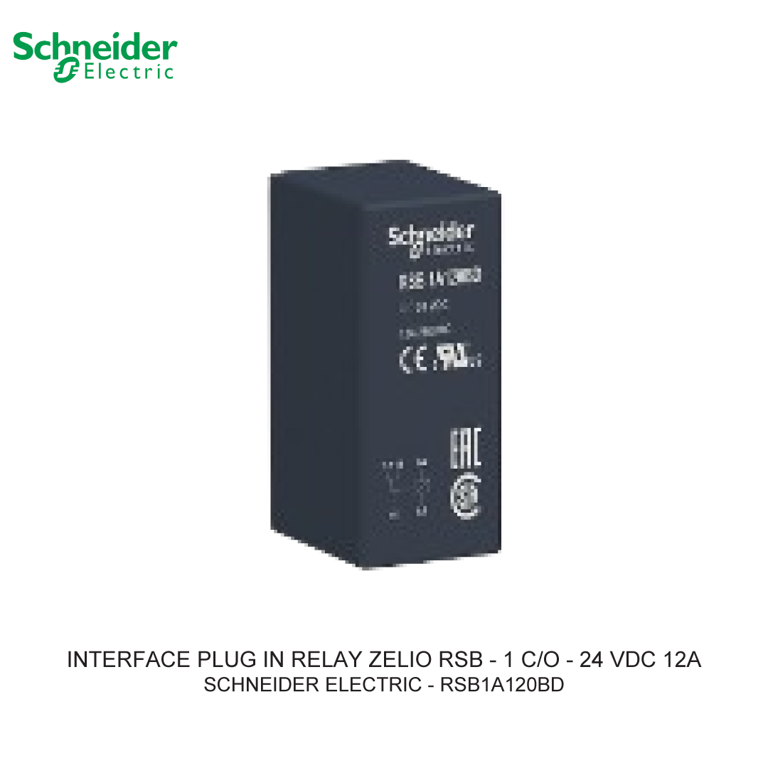 INTERFACE PLUG IN RELAY ZELIO RSB - 1 C/O - 24 VDC 12A