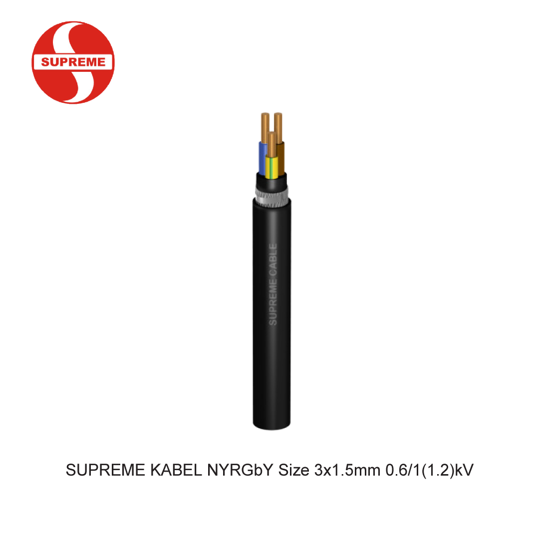SUPREME CABLE NYRGbY Size 3x1.5mm 0.6/1(1.2)kV