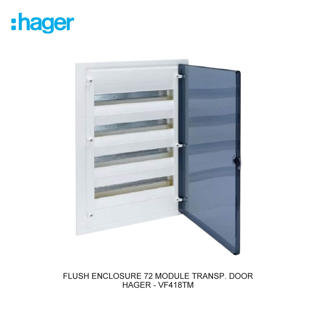 FLUSH ENCLOSURE 72 MODULE TRANSP. DOOR