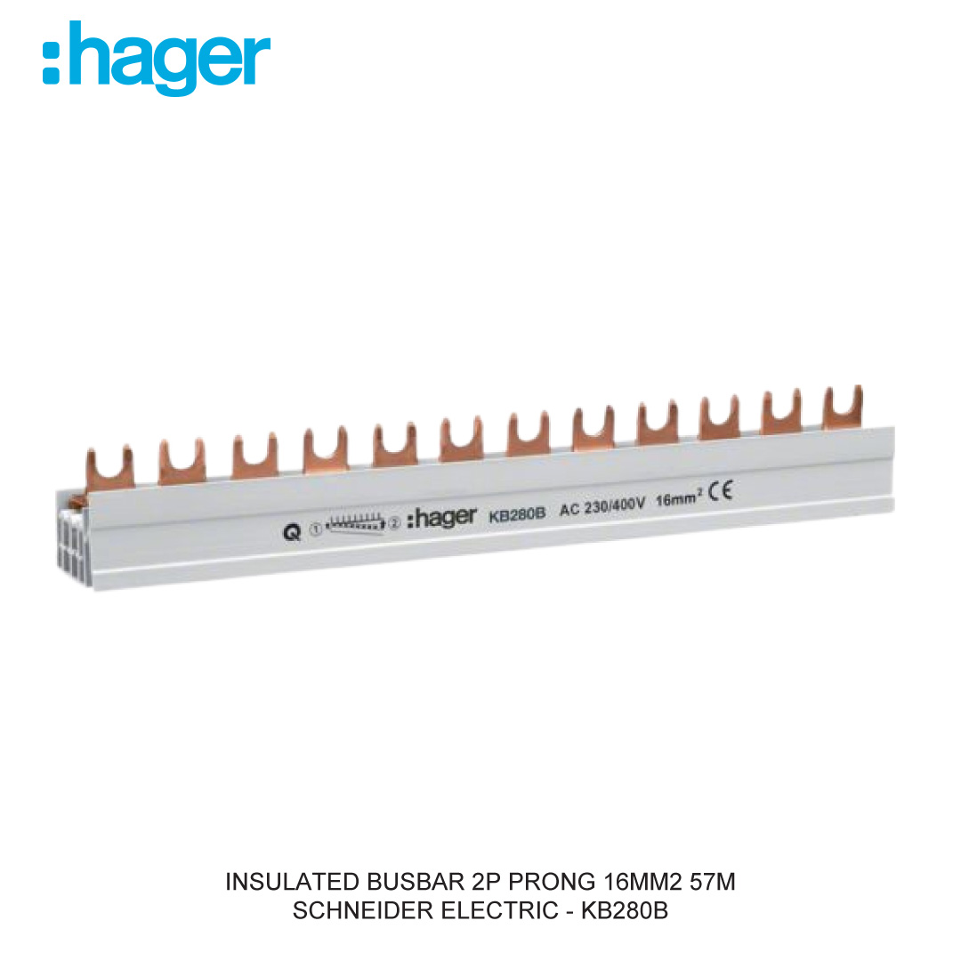 INSULATED BUSBAR 2P PRONG 16MM2 57M