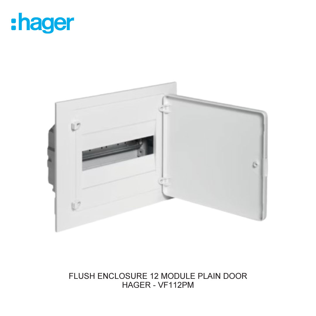 FLUSH ENCLOSURE 12 MODULE PLAIN DOOR