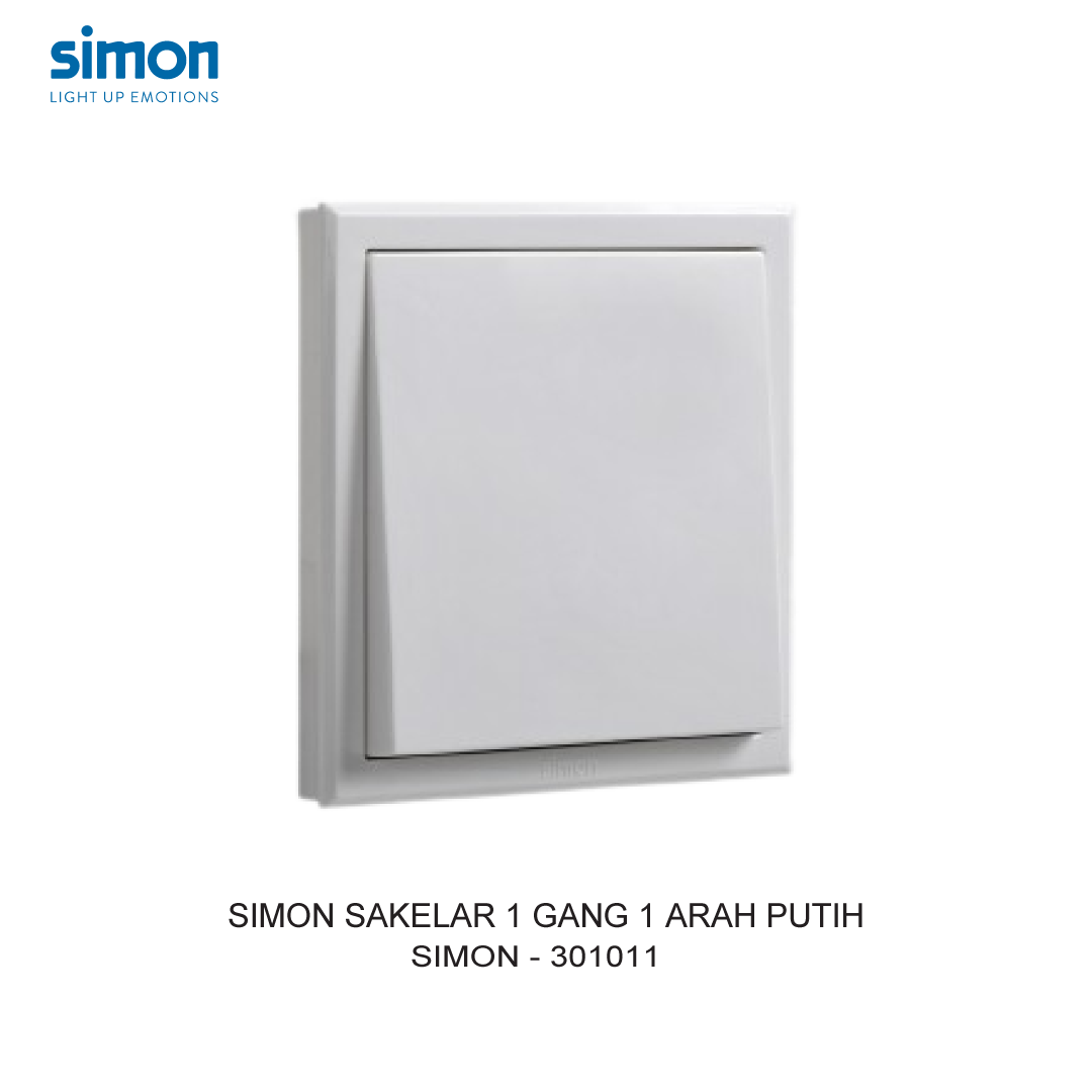 SIMON 1 GANG 1 WAY SWITCH WHITE
