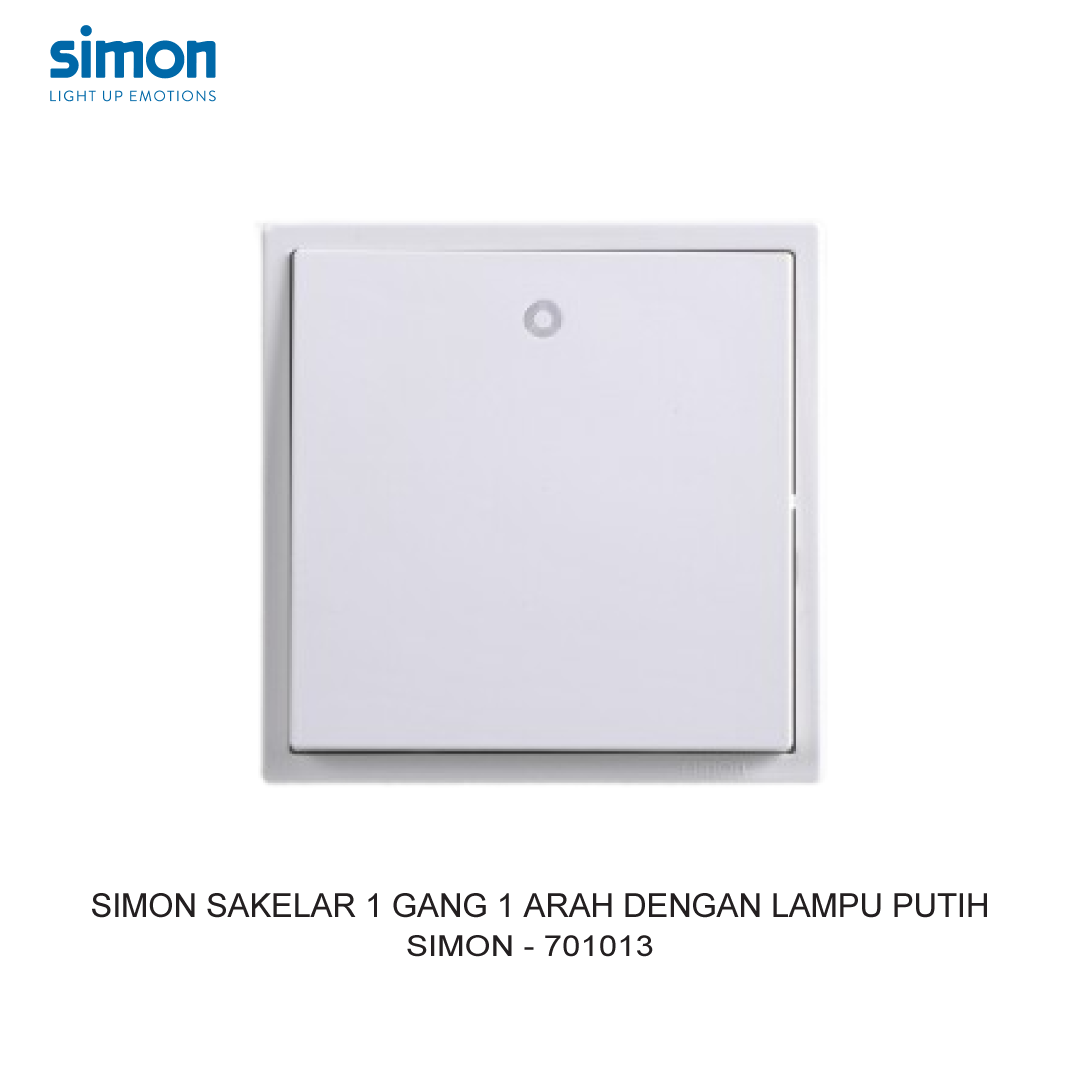 SIMON 1 GANG 1 WAY SWITCH MODULE WITH LED WHITE