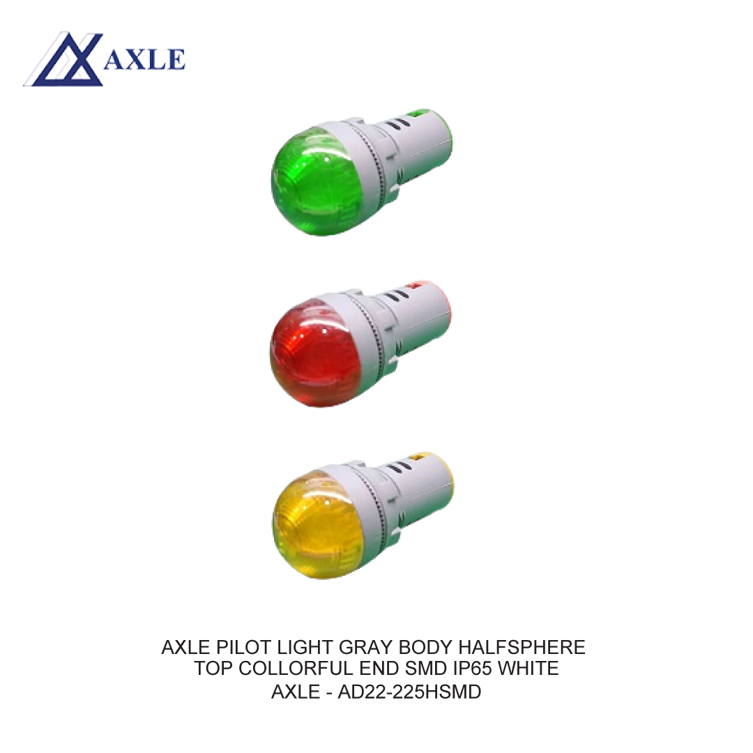 AXLE PILOT LIGHT GRAY BODY HALFSPHERE TOP COLLORFUL END SMD IP65 WHITE
