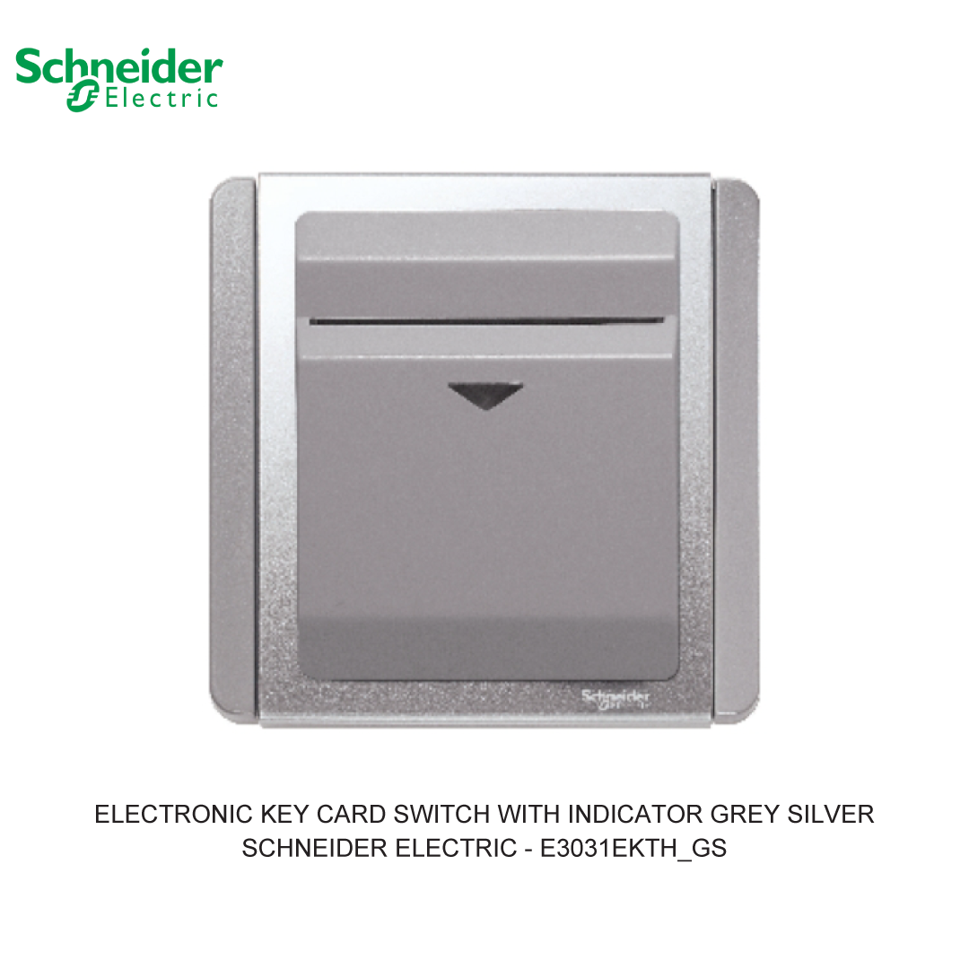 ELECTRONIC KEY CARD SWITCH WITH INDICATOR GREY SILVER