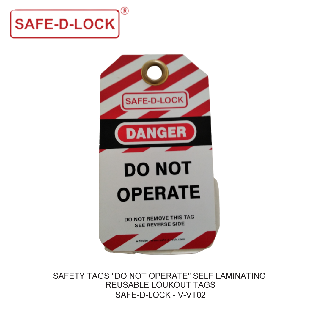 SAFETY TAGS DO NOT OPERATE SELF LAMINATING REUSABLE LOUKOUT TAGS