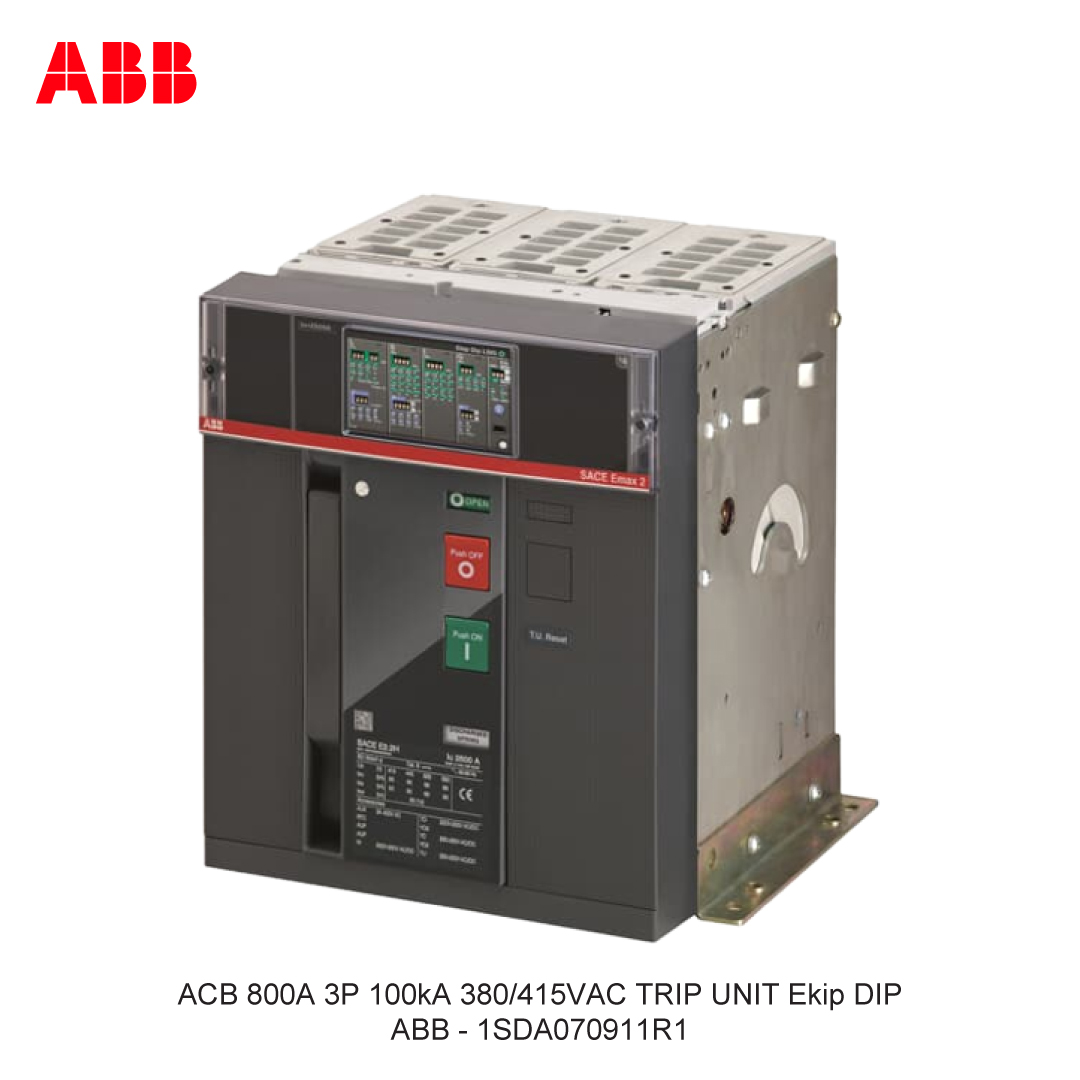 ACB 800A 3P 100kA 380/415VAC TRIP UNIT Ekip DIP ABB