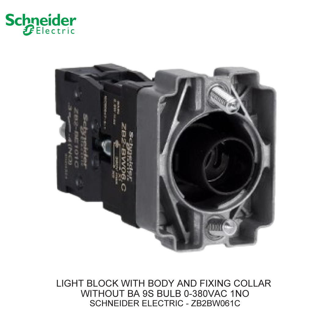 LIGHT BLOCK WITH BODY AND FIXING COLLAR WITHOUT BA 9S BULB 0-380VAC 1NO