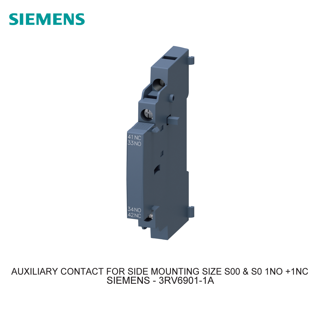 AUXILIARY CONTACT FOR SIDE MOUNTING SIZE S00 & S0 1NO +1NC