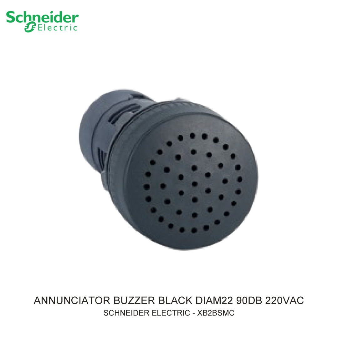 ANNUNCIATOR BUZZER BLACK DIAM22 90DB 220VAC