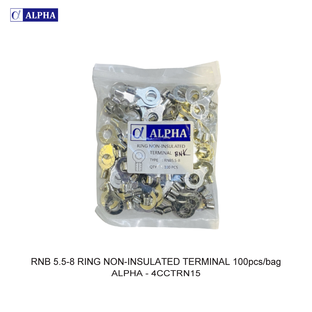 RNB 5.5-8 RING NON-INSULATED TERMINAL 100pcs/bag
