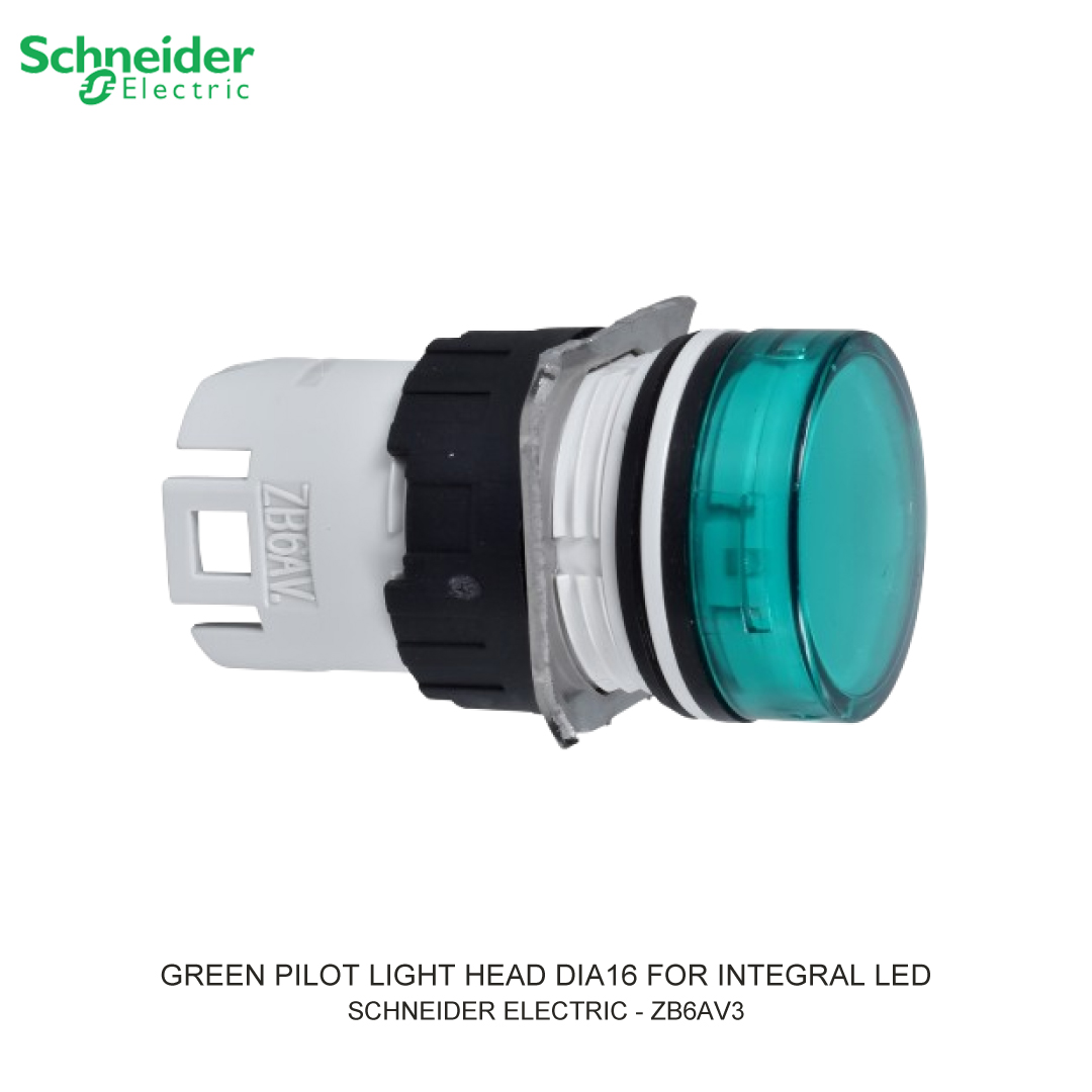 GREEN PILOT LIGHT HEAD DIA16 FOR INTEGRAL LED