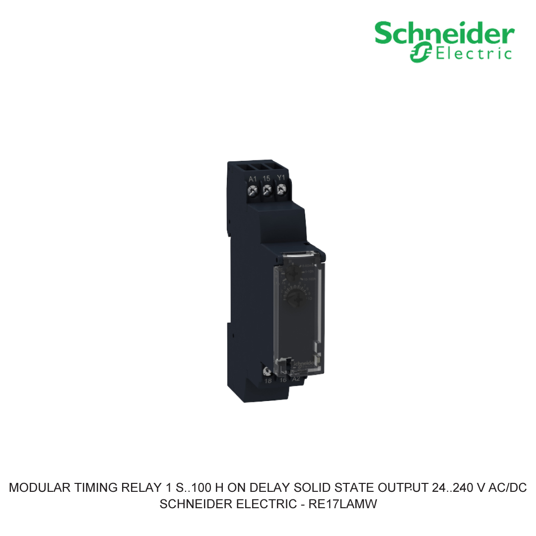 MODULAR TIMING RELAY 0.7A 1CO 1 S-100H ON DELAY SOLID STATE OUTPUT 24-240VAC/DC SCHNEIDER ELECTRIC