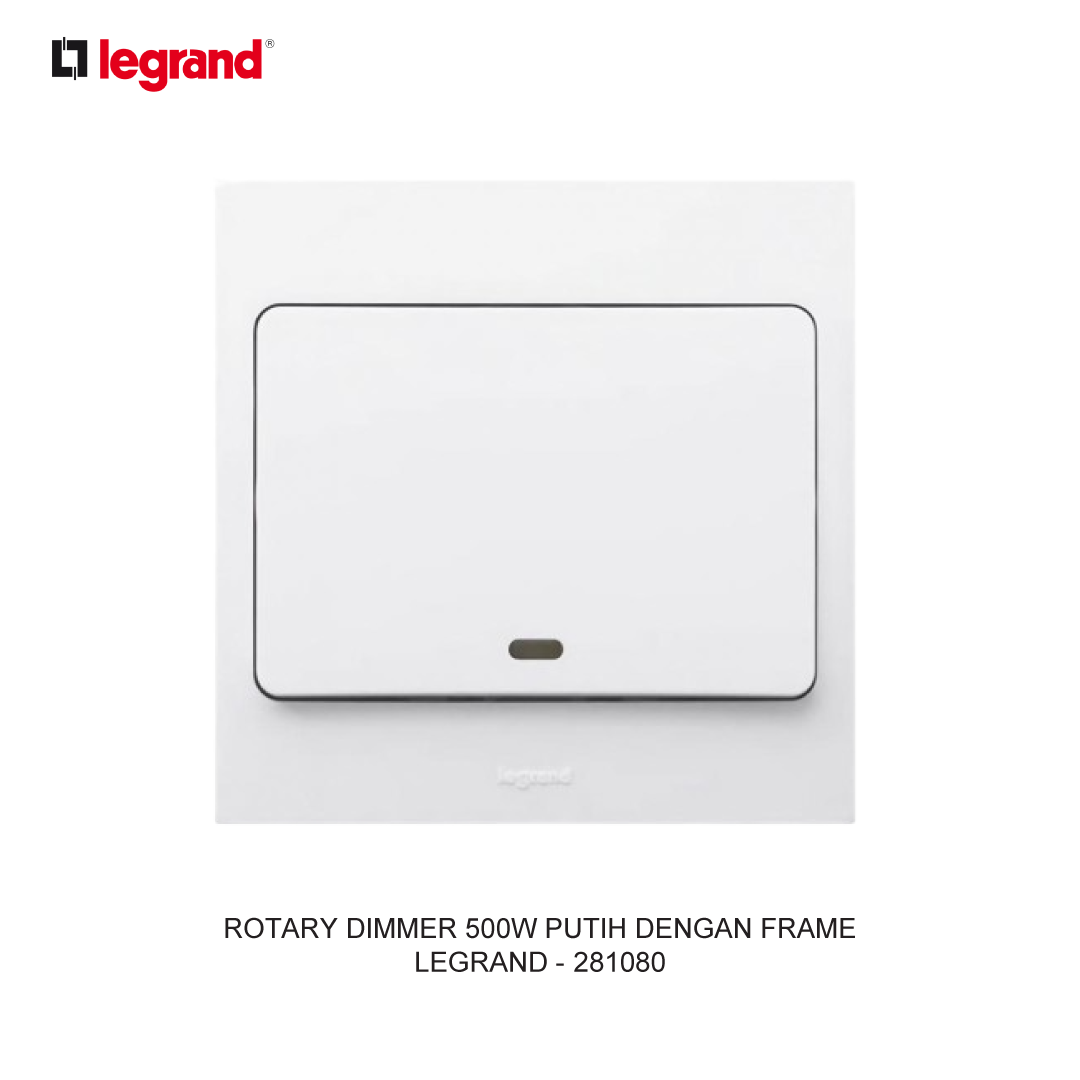 SWITCH 1 GANG 1 WAY WITH INDICATOR WHITE WITH FRAME
