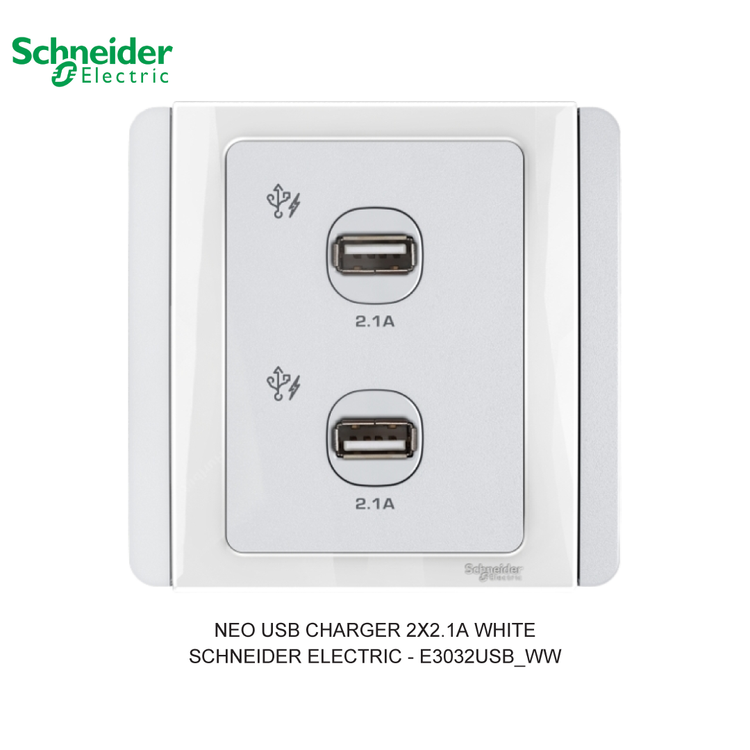 NEO USB CHARGER 2X2.1A WHITE