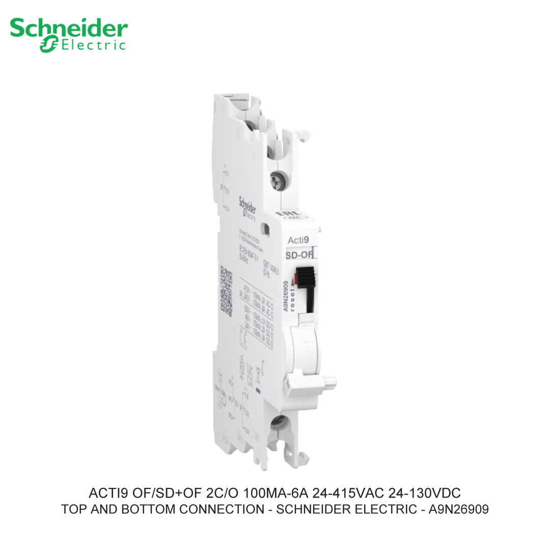 ACTI9 OF/SD+OF 2C/O 100MA-6A 24-415VAC 24-130VDC TOP AND BOTTOM CONNECTION