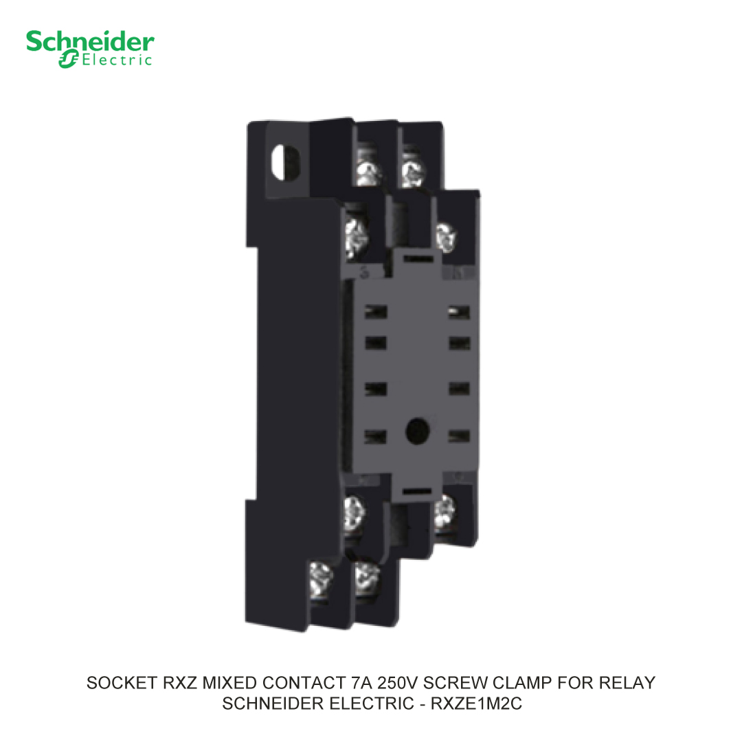 SOCKET RXZ MIXED CONTACT 7A 250V SCREW CLAMP FOR RELAY RXM2- SCHNEIDER ELECTRIC