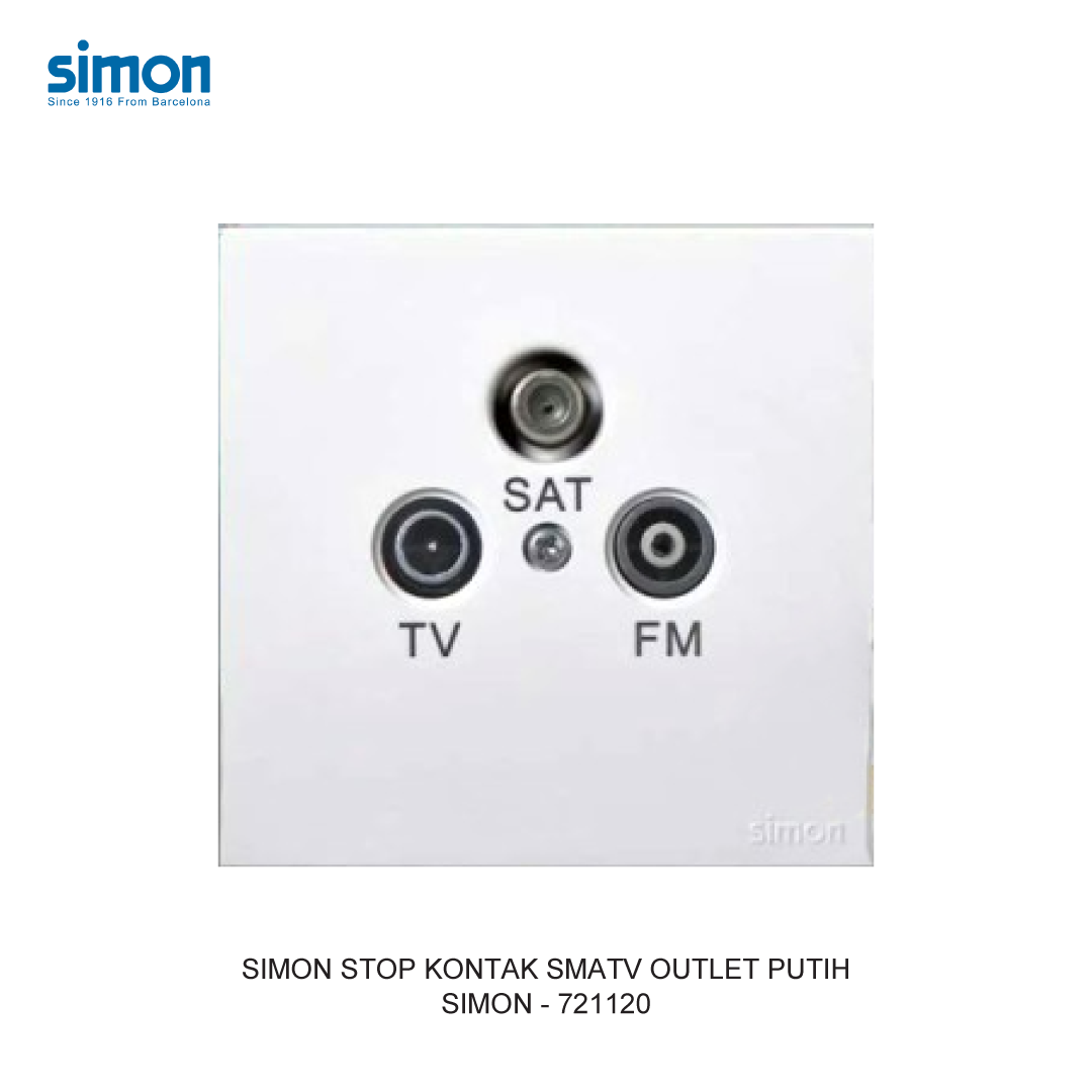 SIMON SMATV OUTLET WHITE