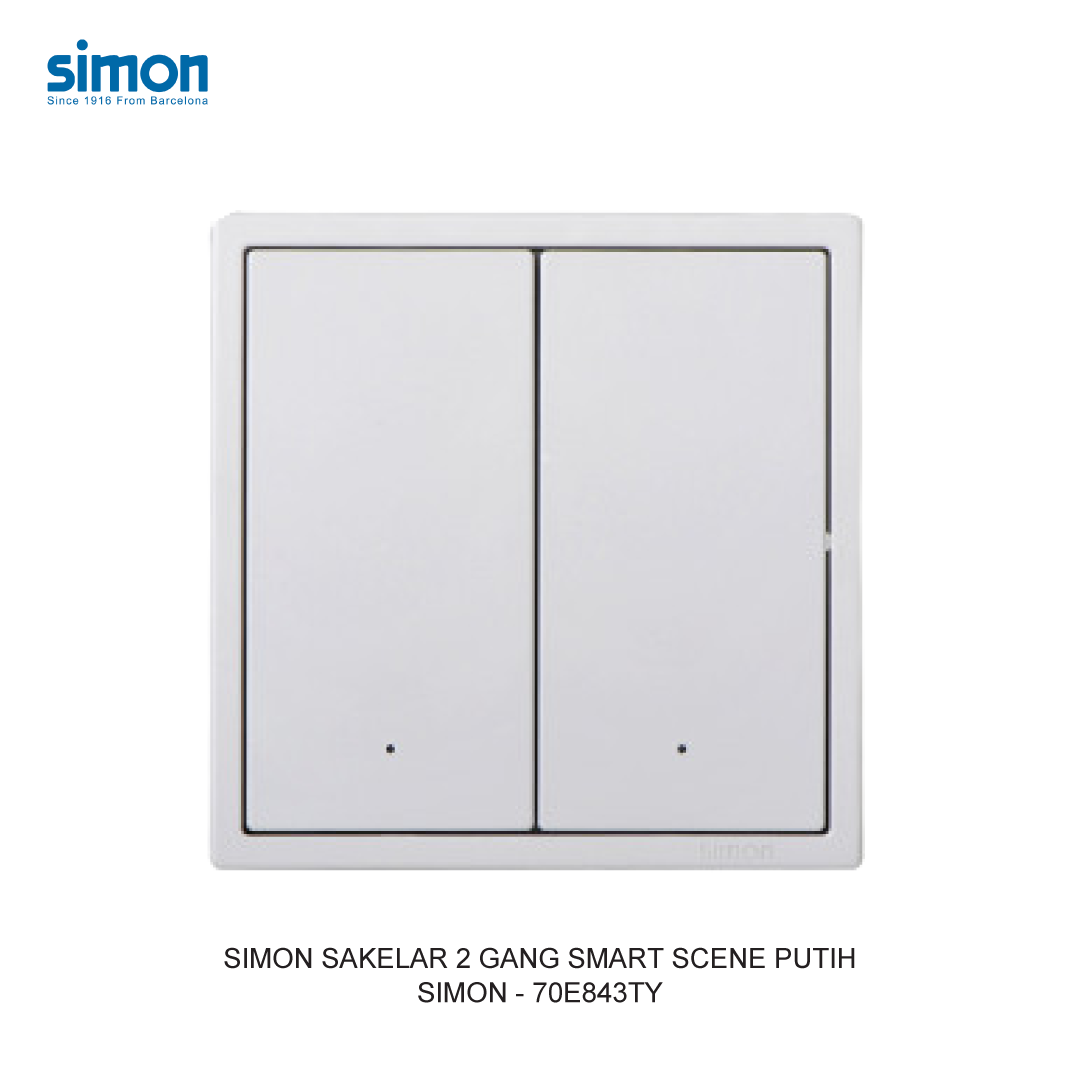 SIMON 2 GANG SMART SCENE SWITCH MODULE WHITE