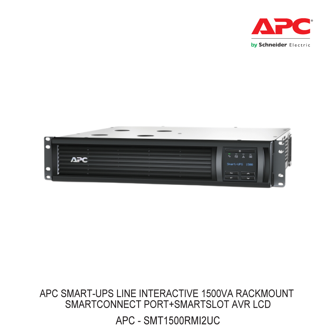 APC SMART-UPS LINE INTERACTIVE 1500VA RACKMOUNT SMARTCONNECT PORT+SMARTSLOT AVR LCD