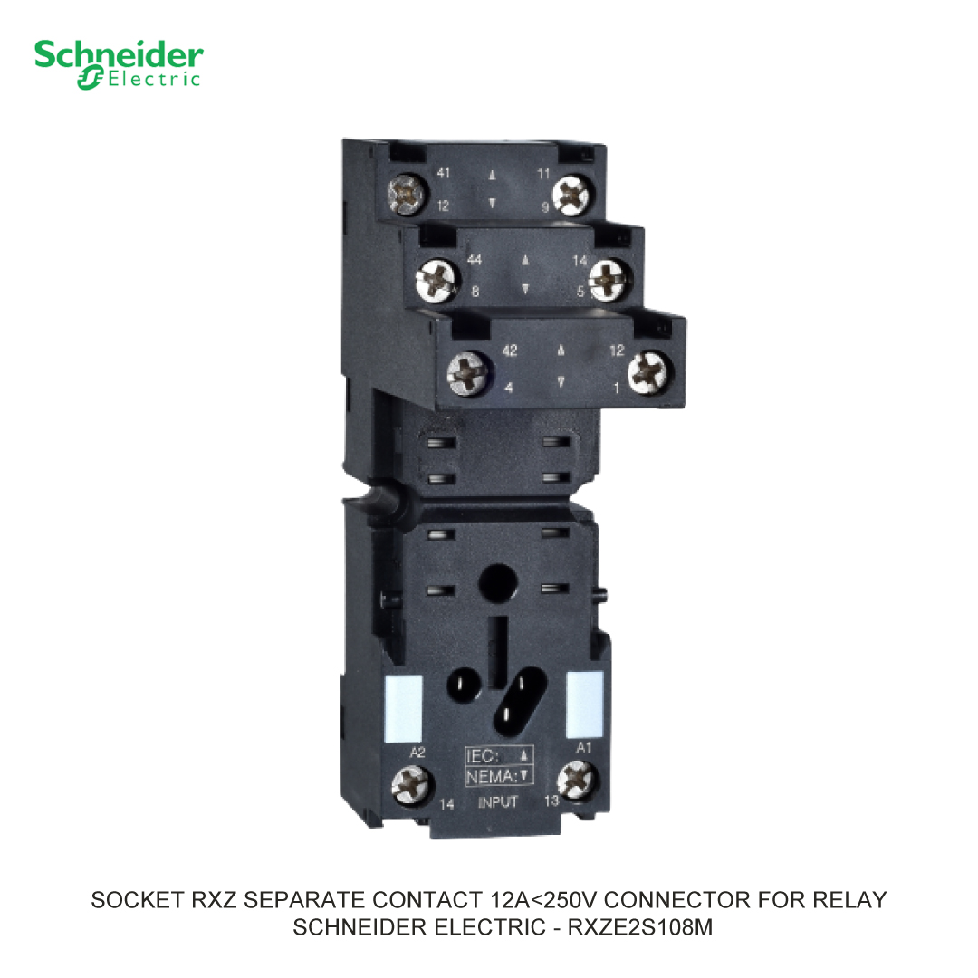 SOCKET RXZ SEPARATE CONTACT 12A<250V CONNECTOR FOR RELAY RXM2 SCHNEIDER ELECTRIC