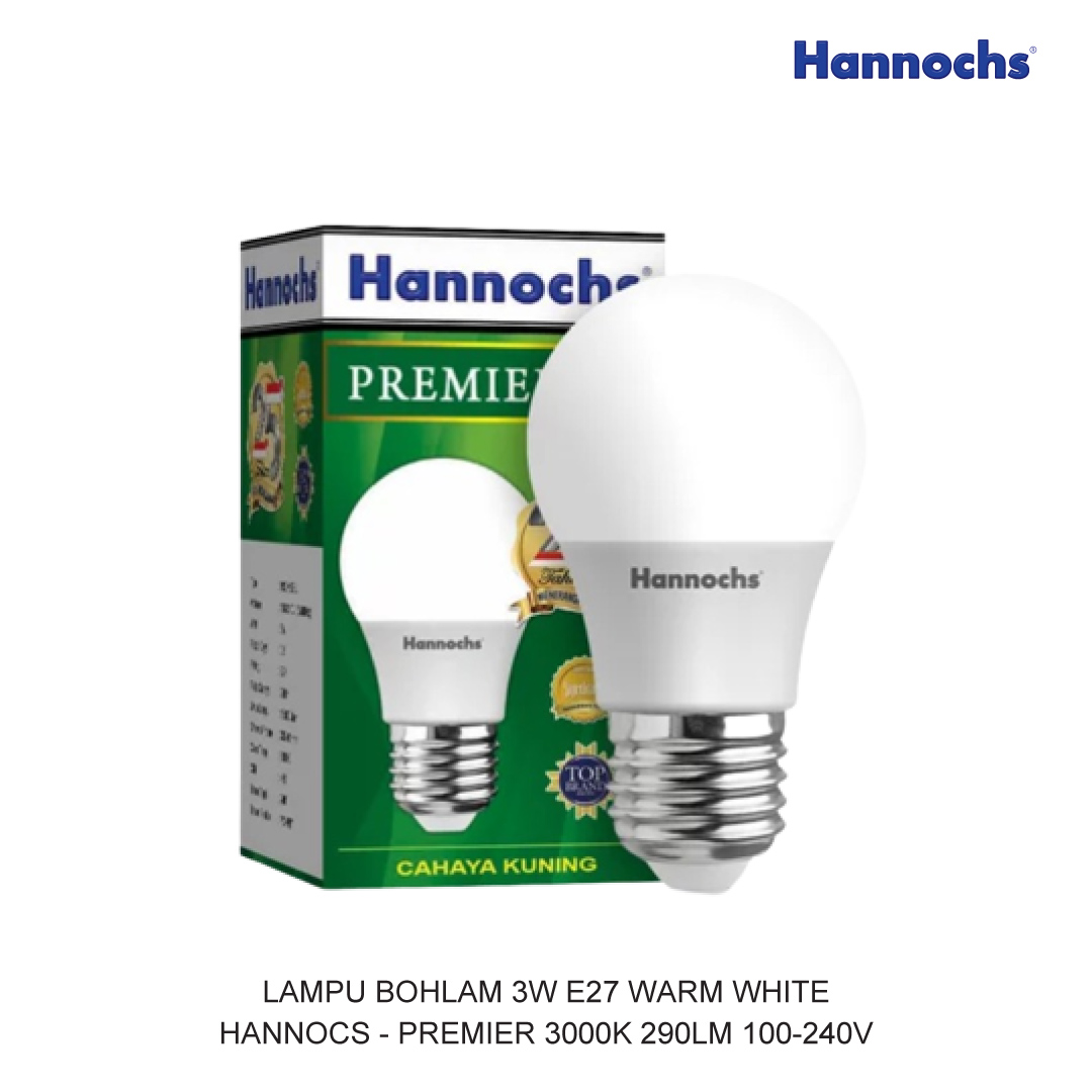 LAMPU BOHLAM 3W E27 WARM WHITE HANNOCHS