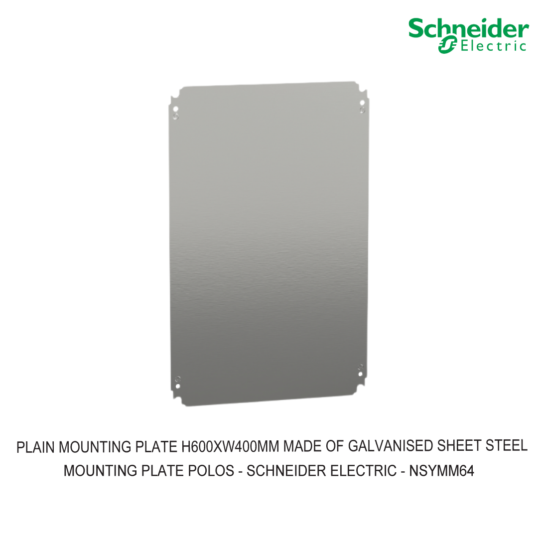 PLAIN MOUNTING PLATE H600XW400MM MADE OF GALVANISED SHEET STEEL