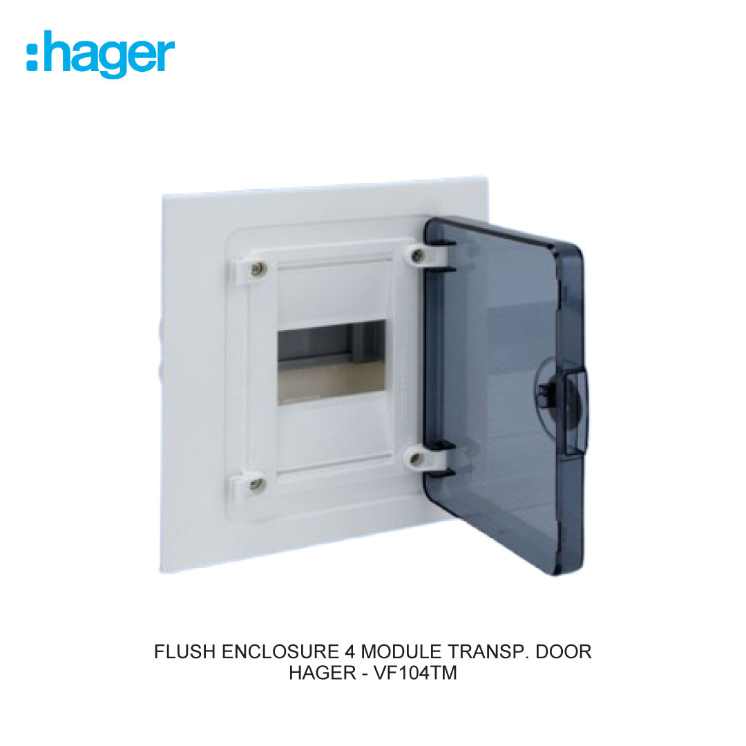 FLUSH ENCLOSURE 4 MODULE TRANSP. DOOR