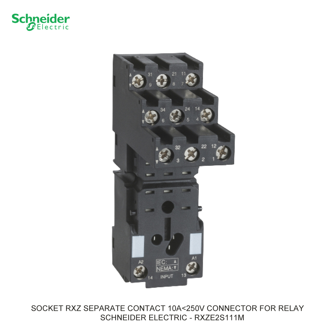 SOCKET RXZ SEPARATE CONTACT 10A<250V CONNECTOR FOR RELAY RXM3- SCHNEIDER ELECTRIC