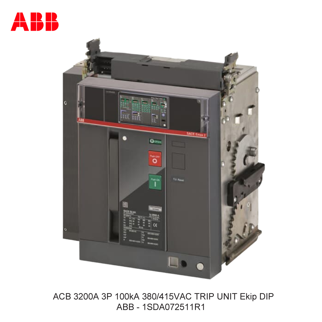 ACB 3200A 3P 100kA 380/415VAC TRIP UNIT Ekip DIP ABB
