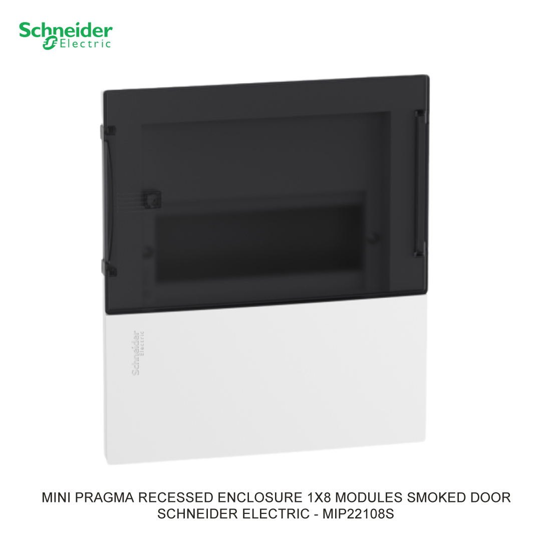 MINI PRAGMA RECESSED ENCLOSURE 1X8 MODULES SMOKED DOOR