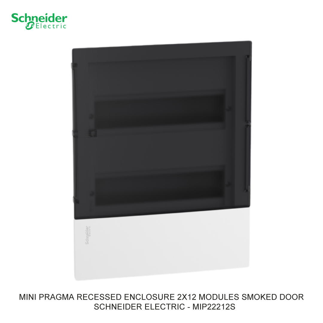 MINI PRAGMA RECESSED ENCLOSURE 2X12 MODULES SMOKED DOOR