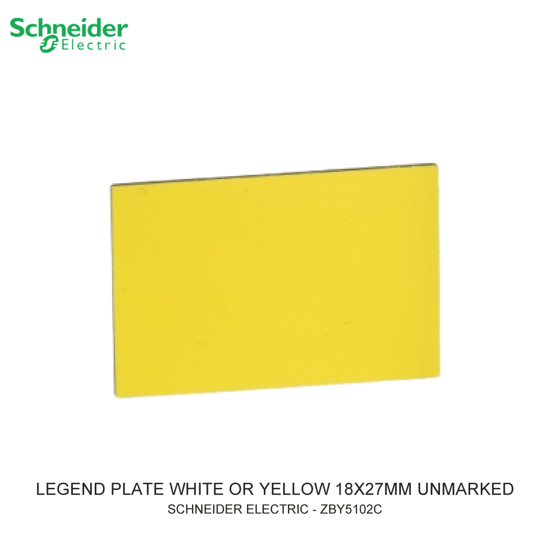 LEGEND PLATE WHITE OR YELLOW 18X27MM UNMARKED