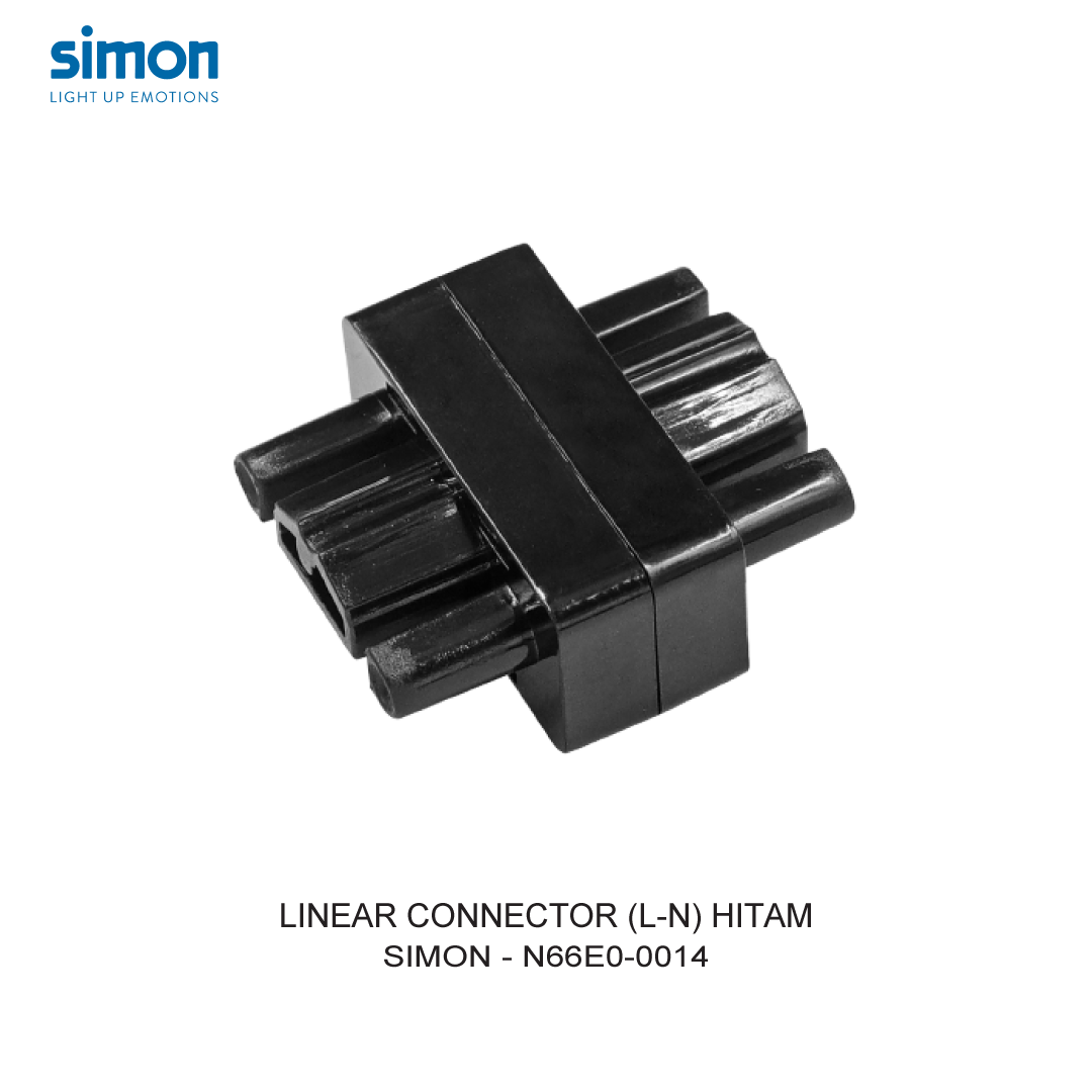 SIMON LINEAR CONNECTOR (L-N) HITAM