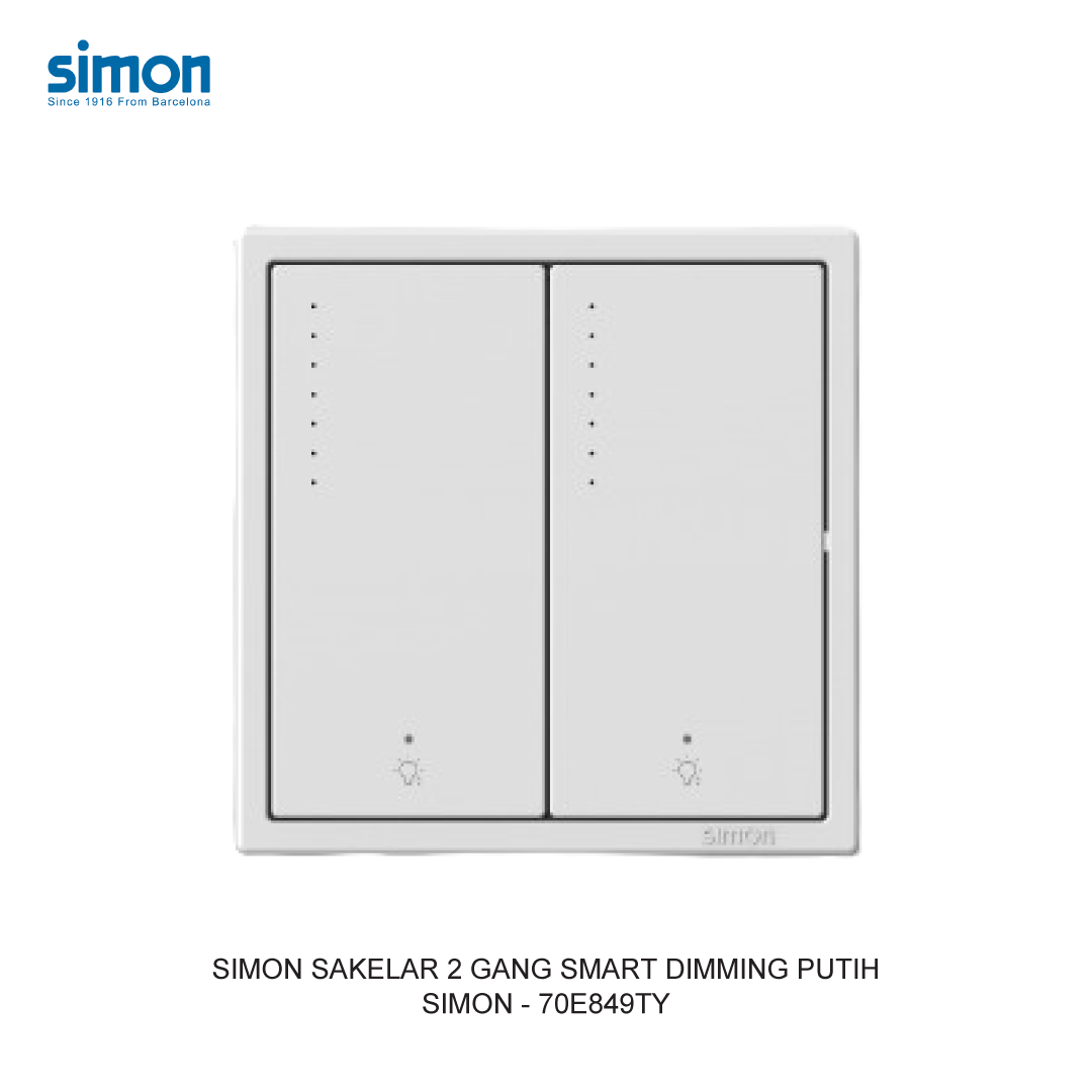SIMON 2 GANG SMART DIMMING SWITCH MODULE WHITE