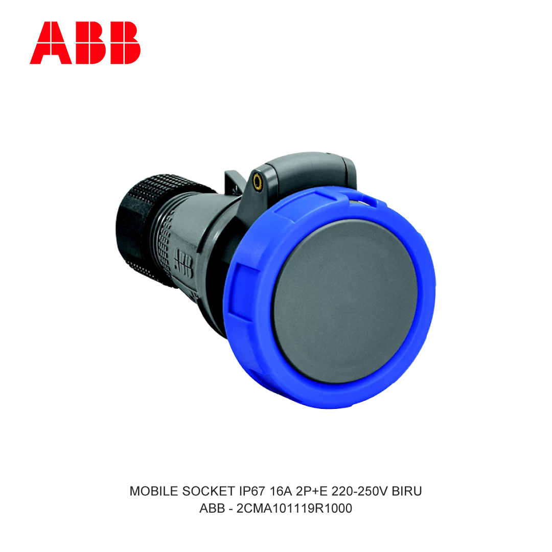 MOBILE SOCKET IP67 16A 2P+E 220-250V BIRU