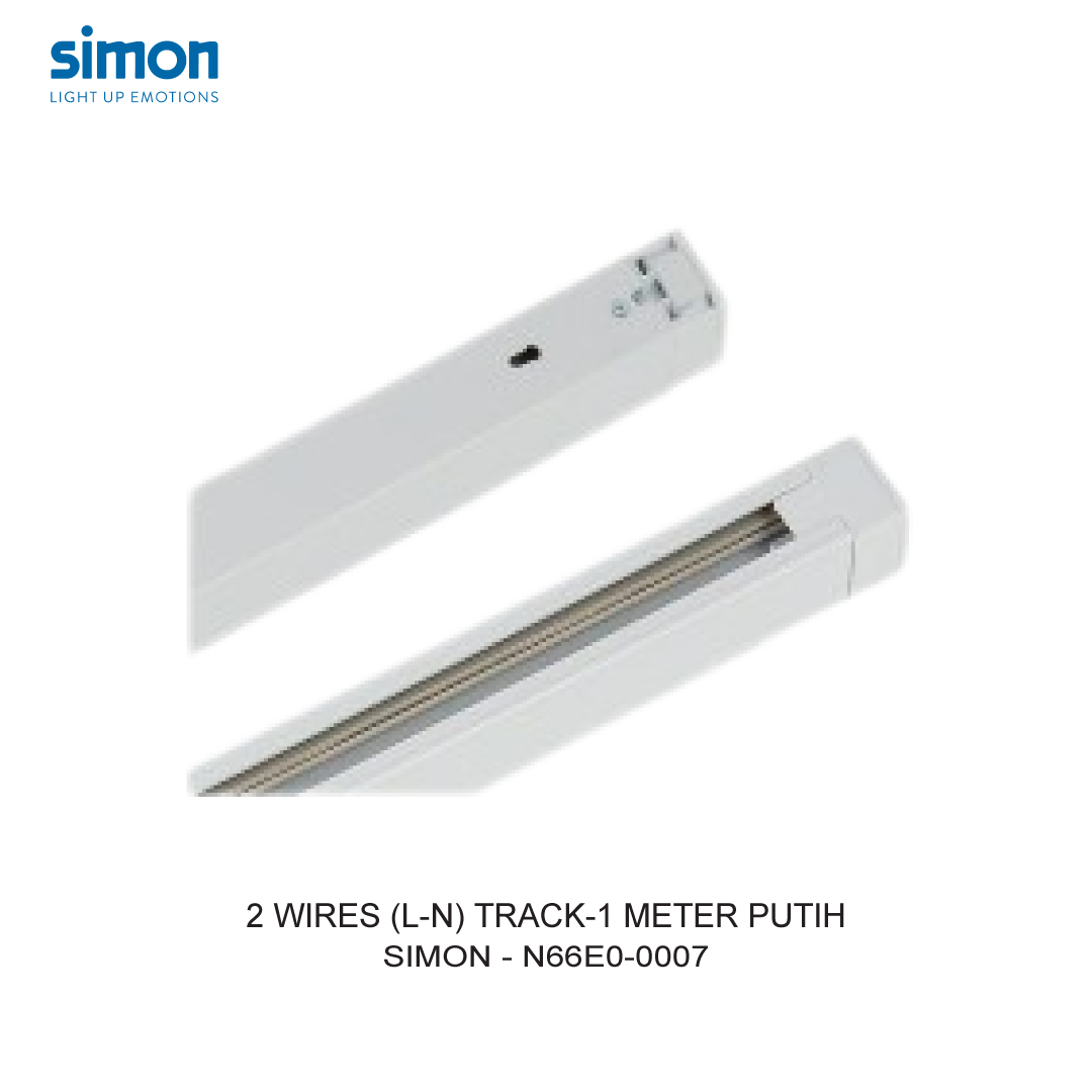 SIMON 2 WIRES (L-N) TRACK-1 METER PUTIH