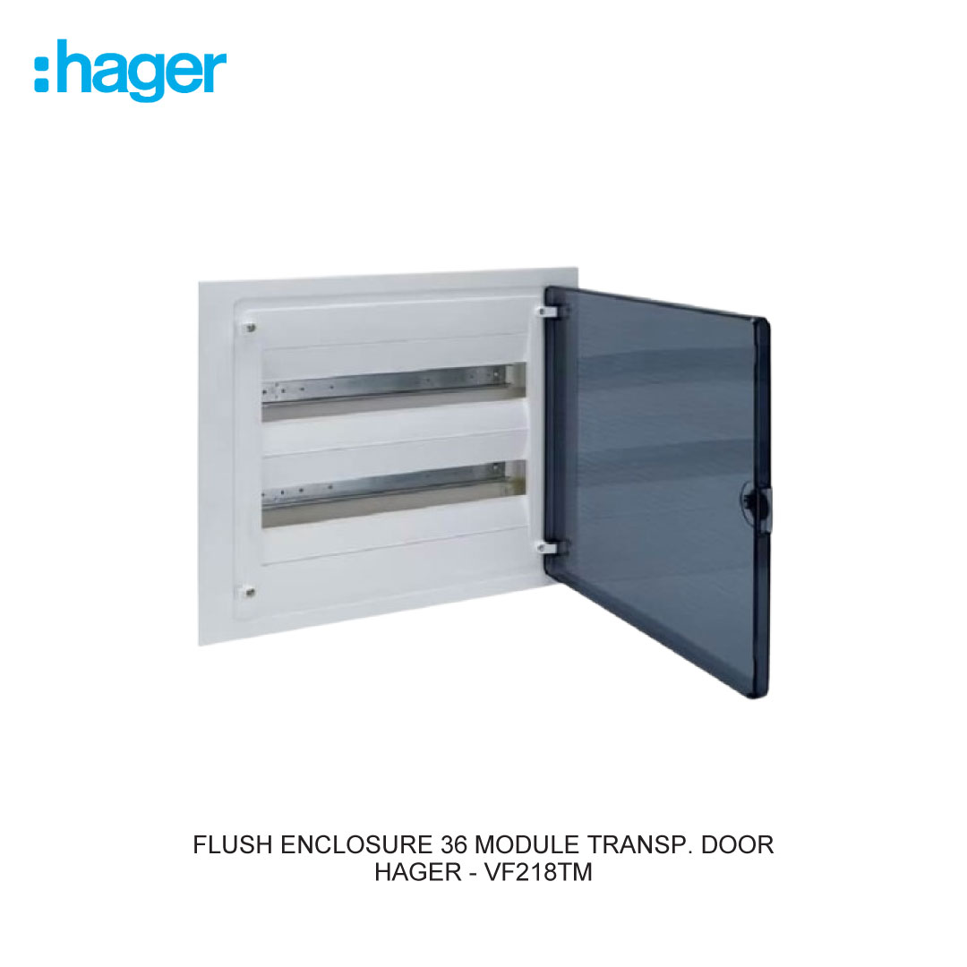 FLUSH ENCLOSURE 36 MODULE TRANSP. DOOR