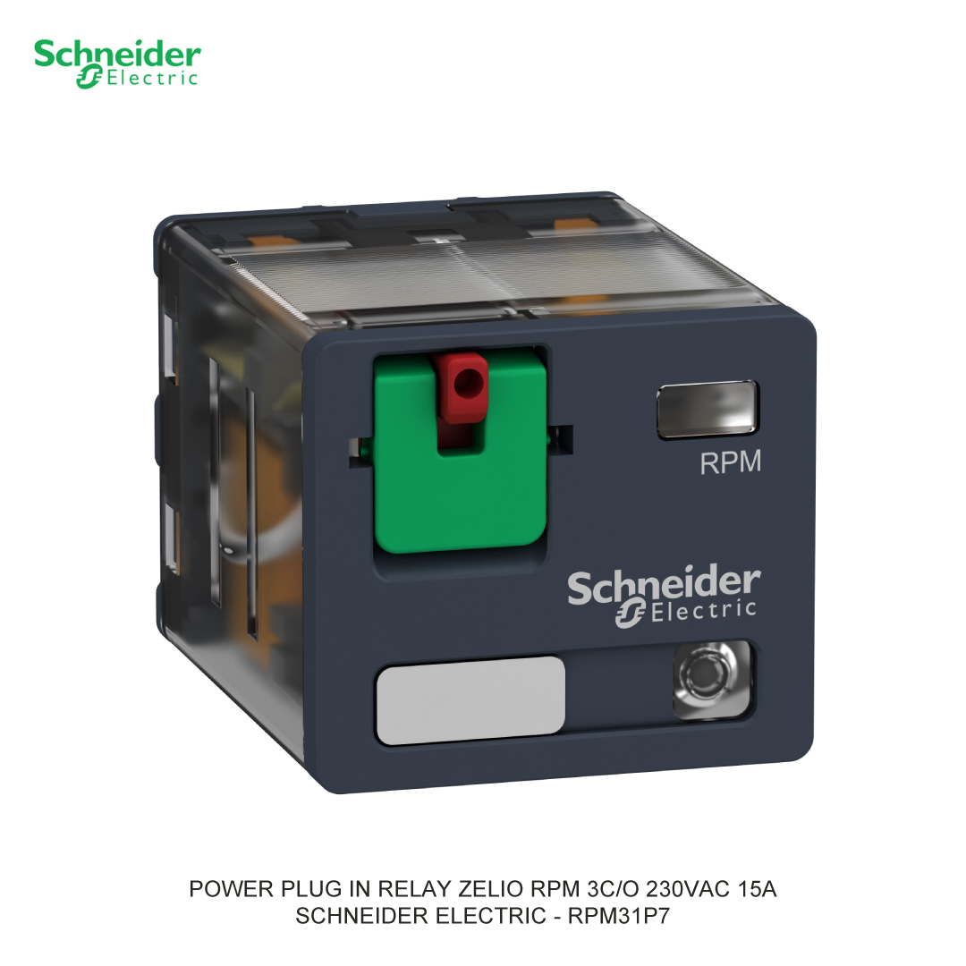 POWER PLUG IN RELAY ZELIO RPM 3C/O 230VAC 15A SCHNEIDER ELECTRIC