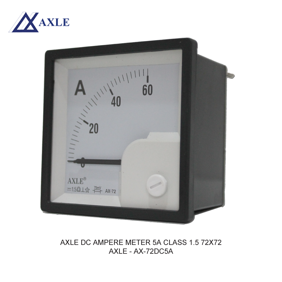 AXLE DC AMPERE METER 5A CLASS 1.5 72X72