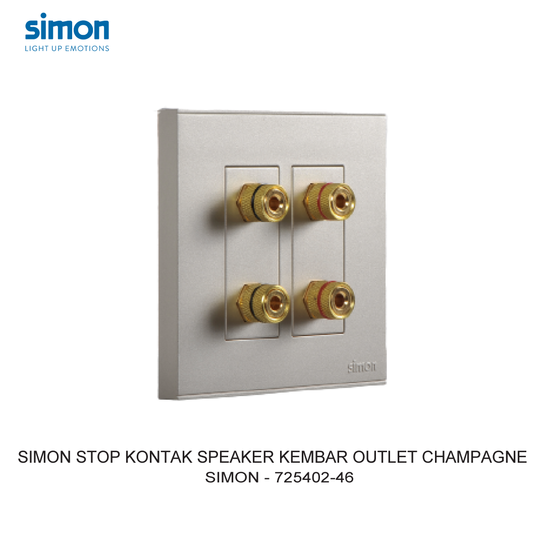 SIMON TWIN SPEAKER OUTLET CHAMPAGNE