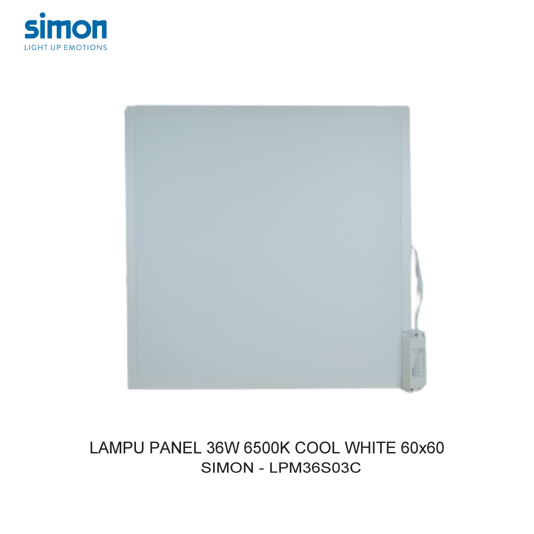 SIMON LAMPU PANEL 36W 6500K COOL WHITE 60X60